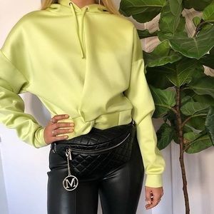 MARCIANO activewear scuba cropped hoodie XS